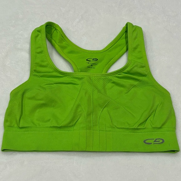 CHAMPION Women’s Activewear Workout Sports Bra - neon green, size S - Picture 1 of 5